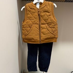 Cozy Brown Quilted Vest for Kids